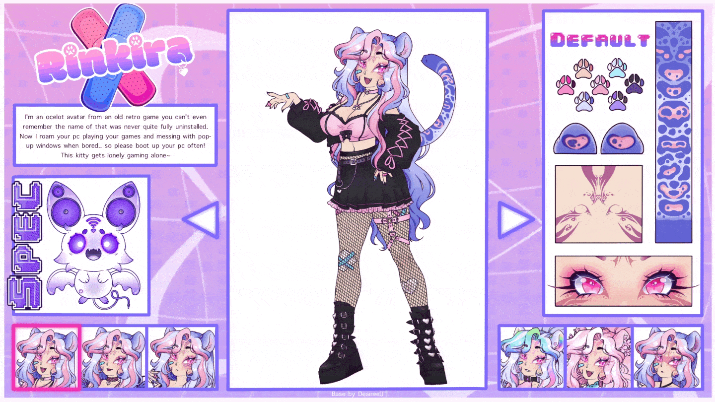 New Rin selection screen Ref Sheet